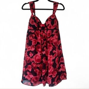 Rose night lingerie slip dress